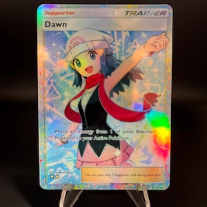 Carta de bolso Pokémon Holográfica Dawn TCG feita por você mesmo - Detalhes nítidos!