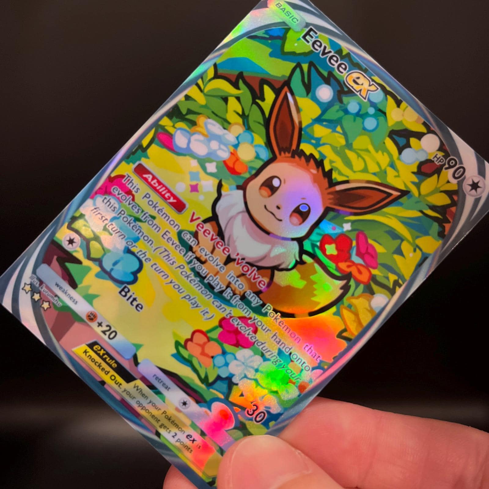 Eevee Immersive Fan-made Holographic Pokmon TCG Pocket Card | Eevee Grove  - Etsy
