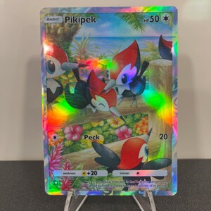 Carta de bolso Pokémon Holográfica TCG Pikipek feita por você mesmo - Detalhes nítidos!