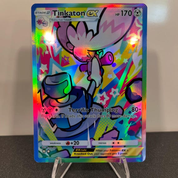Tinkaton Ex Holographic Pokmon TCG Pocket Self Made Card - Sharp Details! - Etsy Tinkaton Ex Holographic Pokmon TCG Pocket Self Made Card - Sharp Details! - Etsy