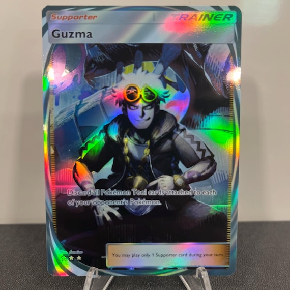 Guzma Trainer Immersive Rare Holographic Pokmon TCG Pocket Self Made Card  - Sharp Details! - Etsy