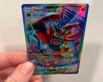 Incineroar Ex Holographic Pokmon TCG Pocket Self Made Card - Sharp  Details! - Etsy