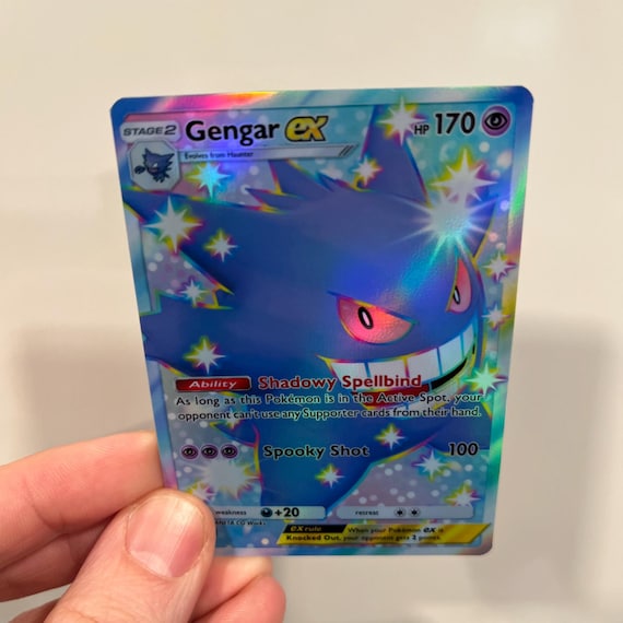 Shiny Gengar Ex Holographic Pokmon TCG Pocket Self Made Card - Sharp  Details! - Etsy
