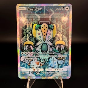 Carta de bolso Pokémon Holográfica TCG da Regigigas feita por você mesmo - Detalhes nítidos!