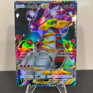 Giratina ex Alt Art Holográfico Pokémon TCG Carta de Bolso Feita por Você Mesmo - Detalhes Nítidos!