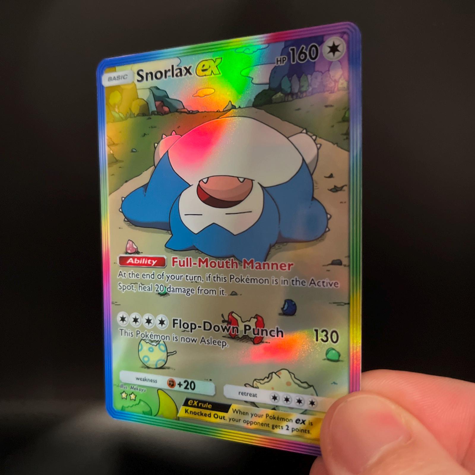 Snorlax Ex Fan-made Holographic Pokmon TCG Pocket Card | Eevee Grove -  Etsy Israel