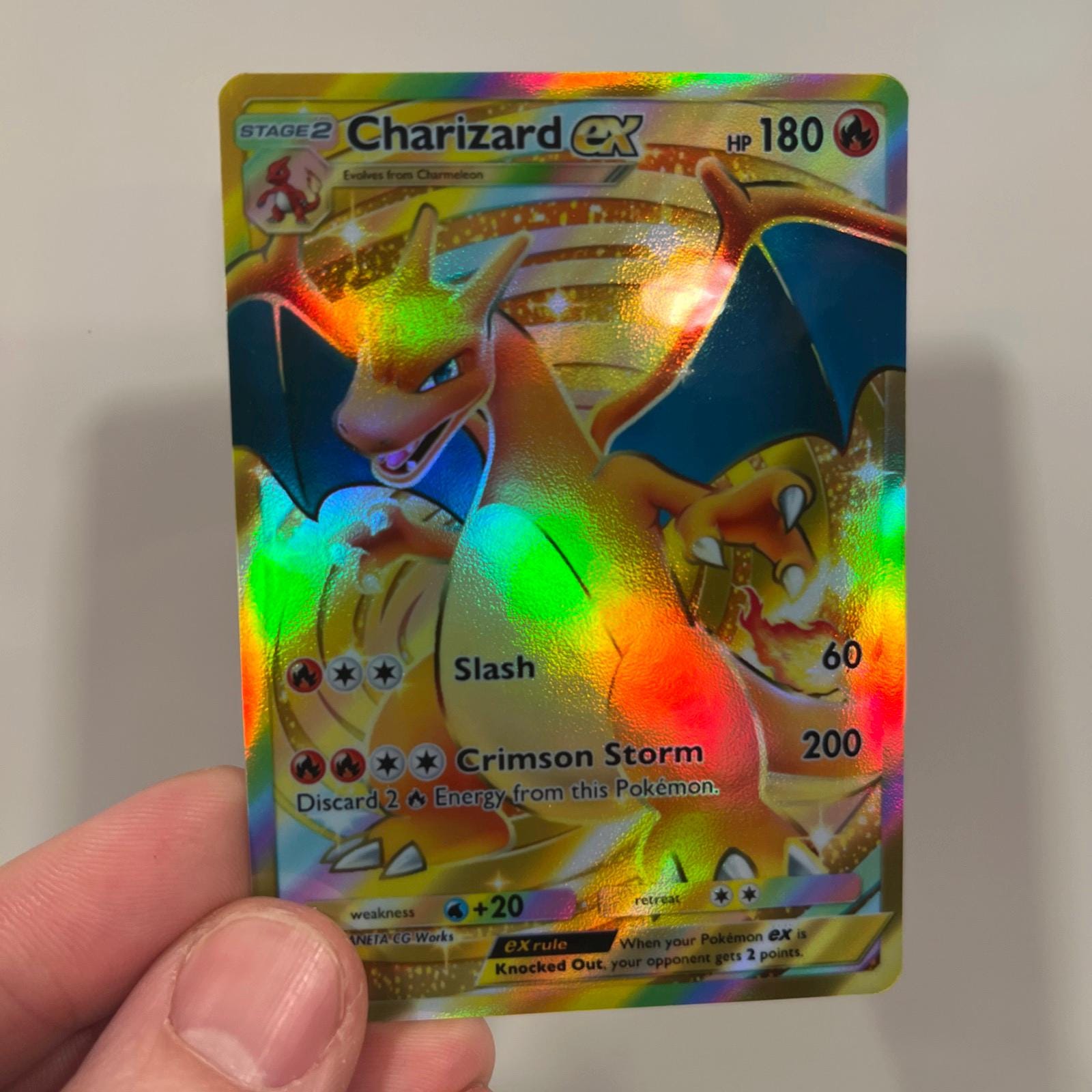 リザードン ポケモンカード ホロ・レア 激レア！ 艶赤 全面ホロ激強 渦巻き2個 かえんリザードン 旧裏