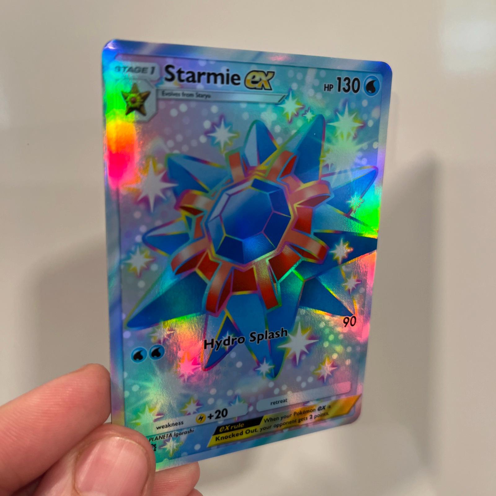 Shiny Starmie Ex Holographic Pokmon TCG Pocket Self Made Card - Sharp  Details! - Etsy