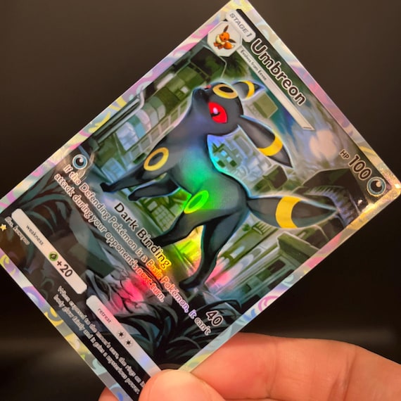 Umbreon Fan-made Holographic Pokmon TCG Pocket Card | Eevee Grove - Etsy