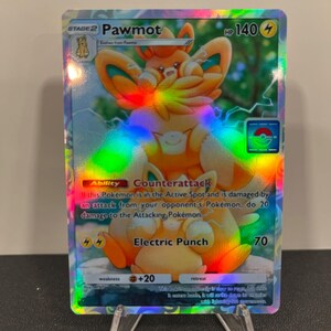 Carta de bolso Pawmot Holográfica Pokémon TCG feita por você mesmo - Detalhes nítidos!