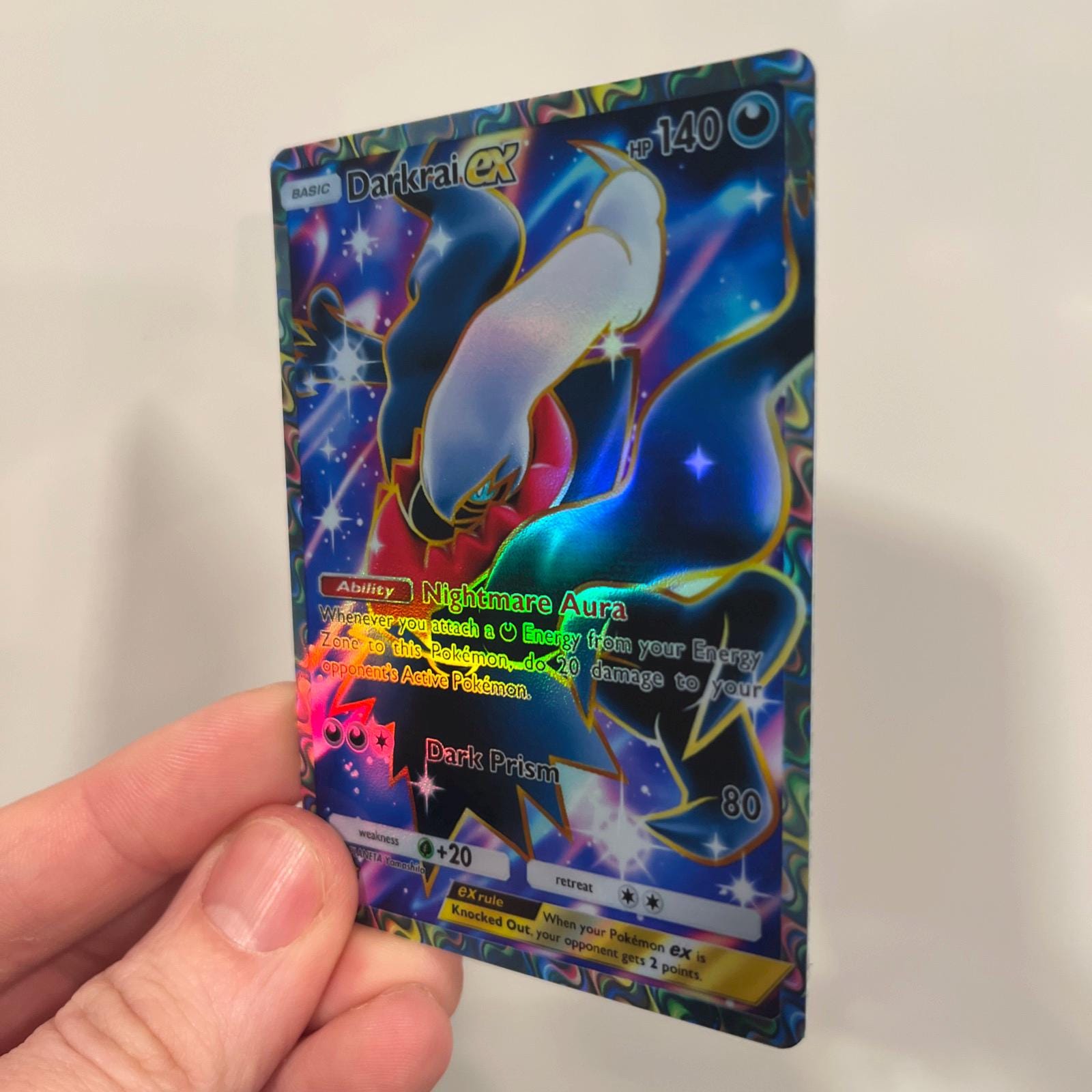 holographic darkrai card Darkrai Ex Alt Art Holographic Pokémon TCG Pocket Self Made Card - Sharp  Details!