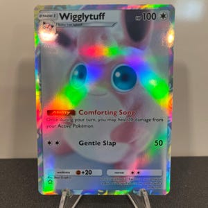 Carta de bolso holográfica Wigglytuff Pokémon TCG feita por você mesmo - Detalhes nítidos!