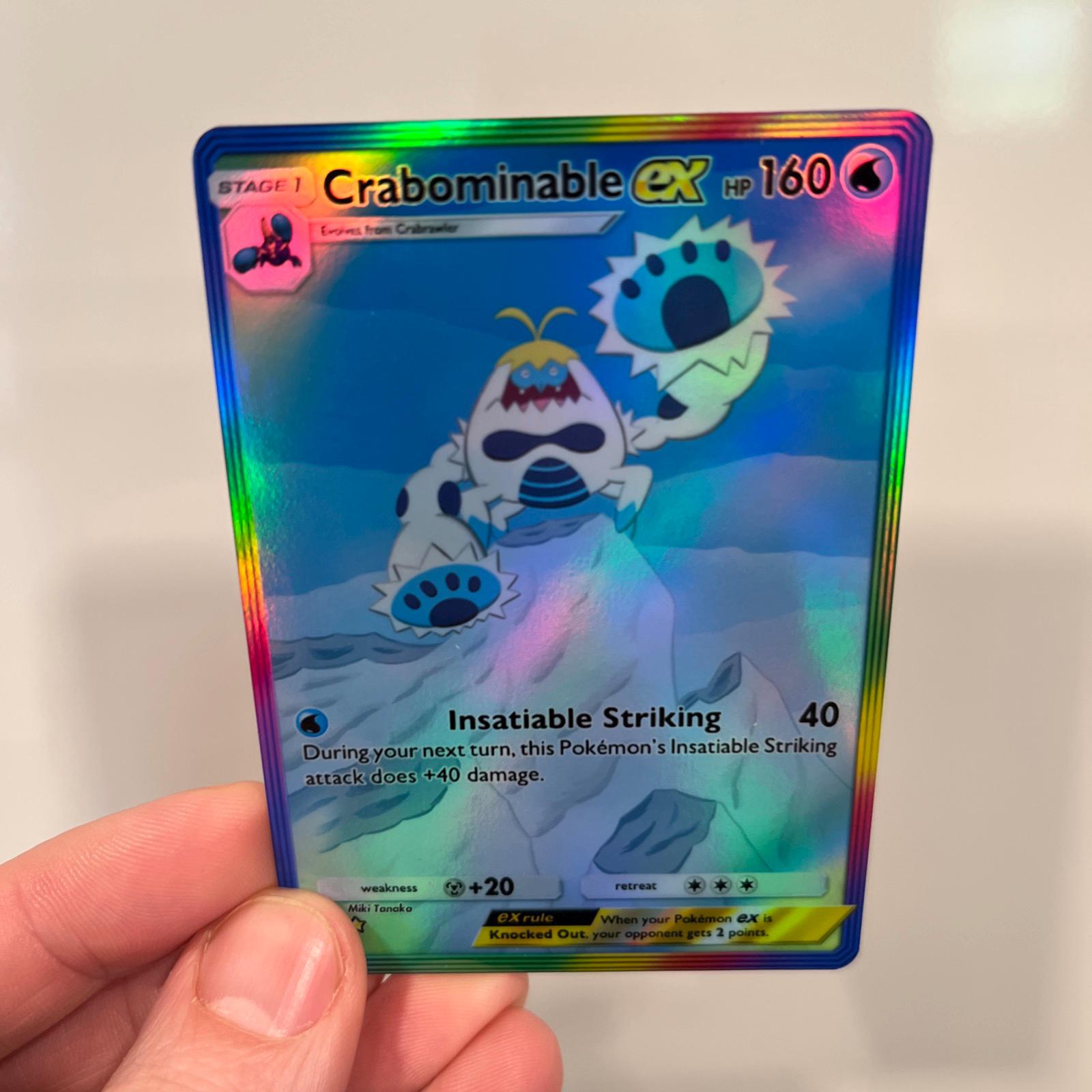 Crabominable Ex Holographic Pokmon TCG Pocket Self Made Card - Sharp  Details! - Etsy