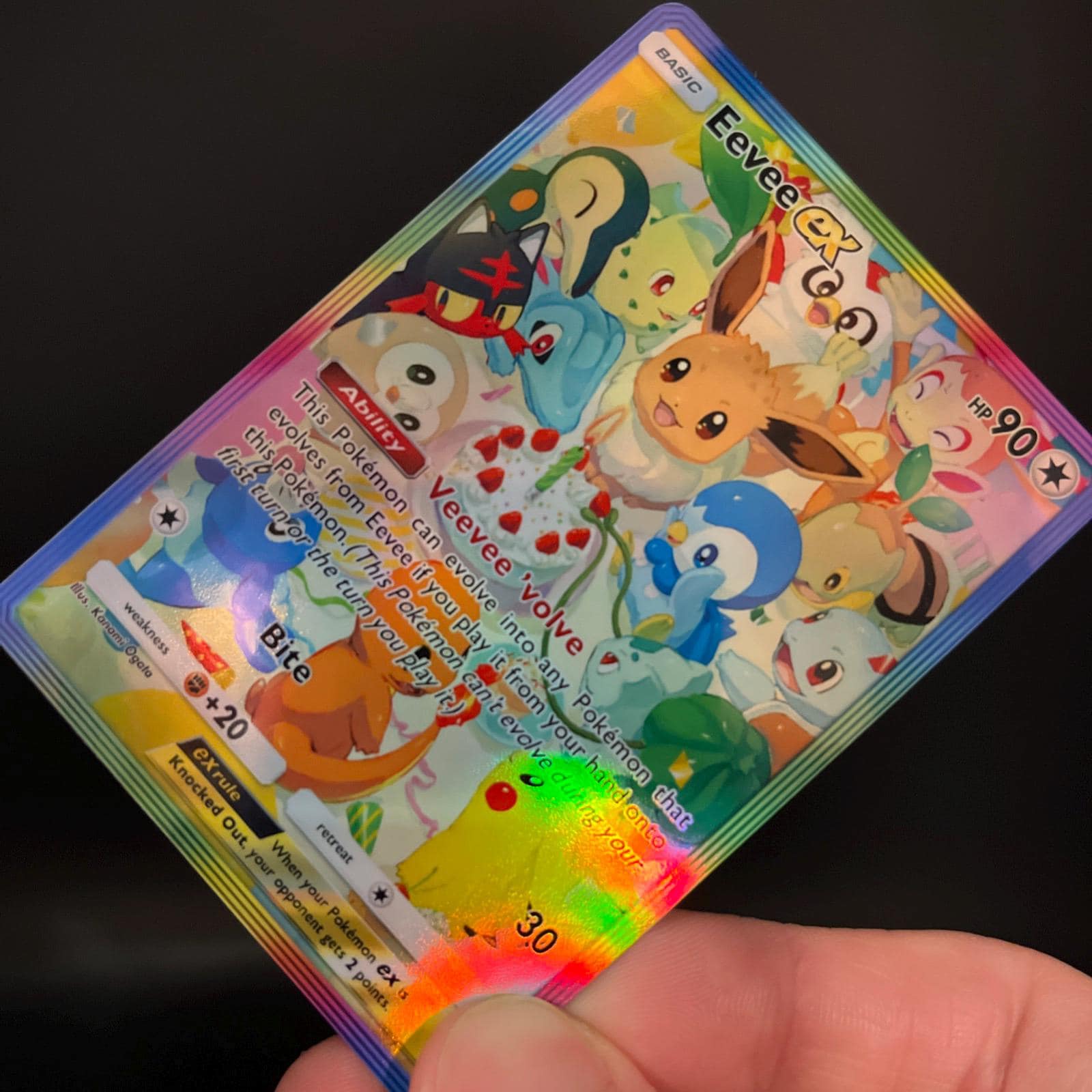 Eevee Ex Birthday Promo - Pokémon TCG Pocket Premium Holo Custom
