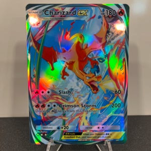 Charizard ex Carta de bolso holográfica imersiva Pokémon TCG feita por você mesmo - Detalhes nítidos!