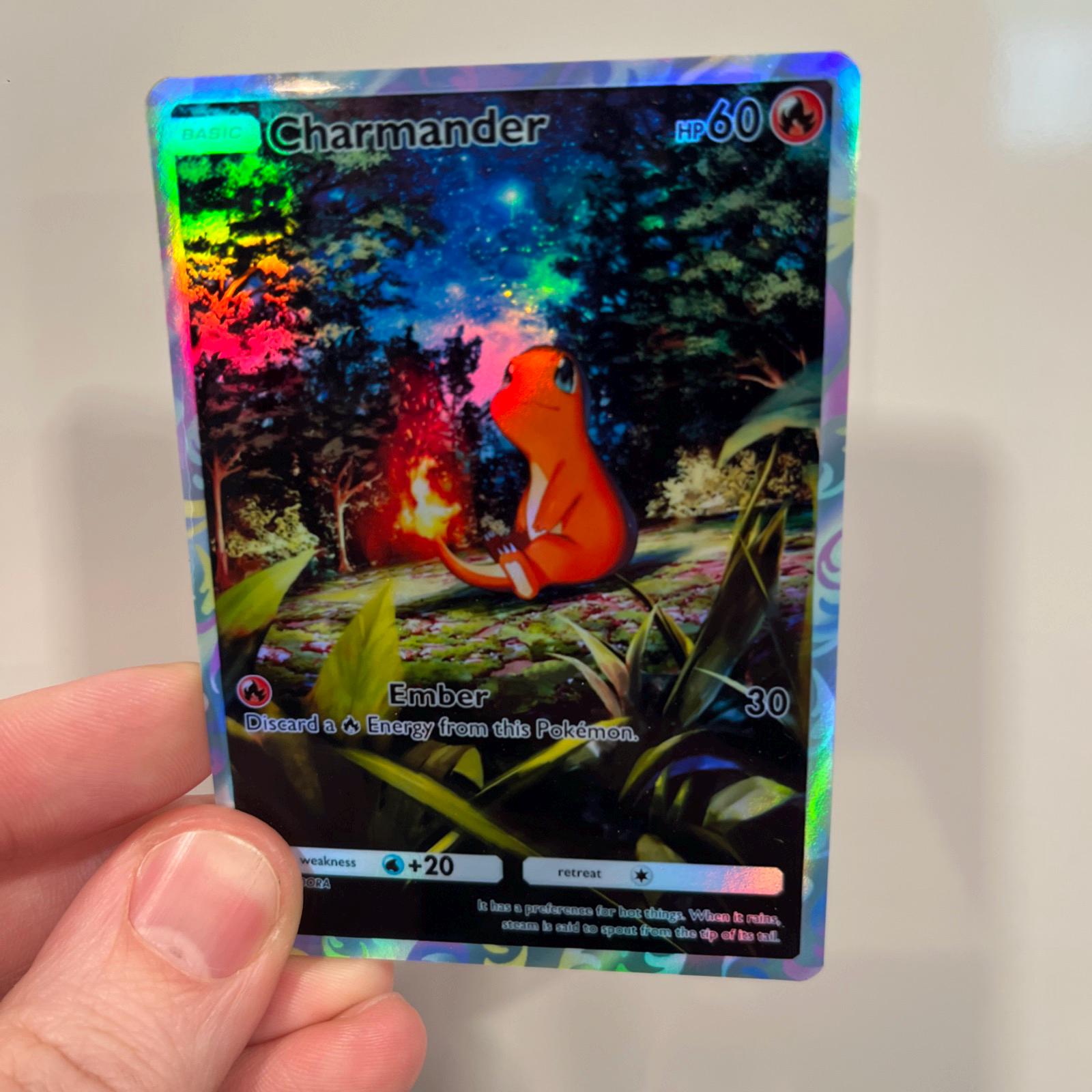 charmander shiny pokemon card Holographic Pokémon TCG Pocket Self Made - Sharp Details! board games and accessories Charmander LV.10 9/108