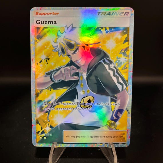 Guzma Trainer Holographic Pokmon TCG Pocket Self Made Card - Sharp  Details! - Etsy
