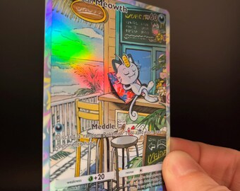 Alolan Meowth Holographic Pokmon TCG Pocket Self Made Card - Sharp Details! - Etsy Alolan Meowth Holographic Pokmon TCG Pocket Self Made Card - Sharp Details! - Etsy