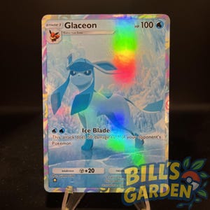 Carta de bolso Pokémon holográfica de Glaceon feita por fãs | Eevee Grove