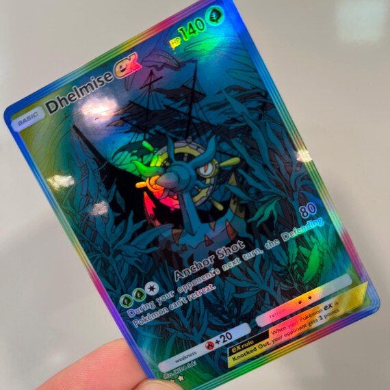 Dhelmise Ex Holographic Pokmon TCG Pocket Self Made Card - Sharp Details!  - Etsy