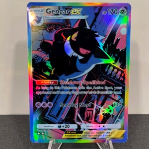 Gengar ex Carta de bolso holográfica Pokémon TCG feita por você mesmo - Detalhes nítidos!