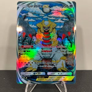 Giratina ex Carta de bolso holográfica imersiva Pokémon TCG feita por você mesmo - Detalhes nítidos!