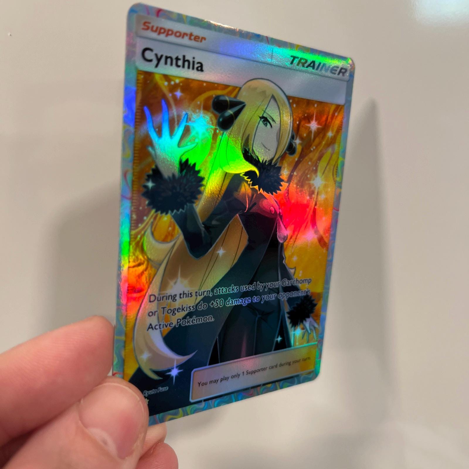 Cynthia Full Art Trainer Holographic Pokmon TCG Pocket Self Made Card - Sharp Details! - Etsy Cynthia Full Art Trainer Holographic Pokmon TCG Pocket Self Made Card - Sharp Details! - Etsy
