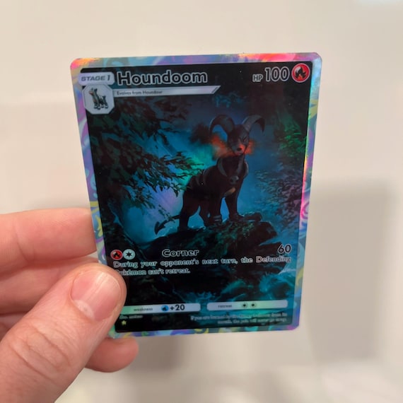 Houndoom Holographic Pokmon TCG Pocket Self Made Card - Sharp Details! - Etsy Houndoom Holographic Pokmon TCG Pocket Self Made Card - Sharp Details! - Etsy