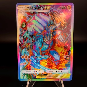 Carta de bolso Machamp ex Holográfica Pokémon TCG feita por você mesmo - Detalhes nítidos!