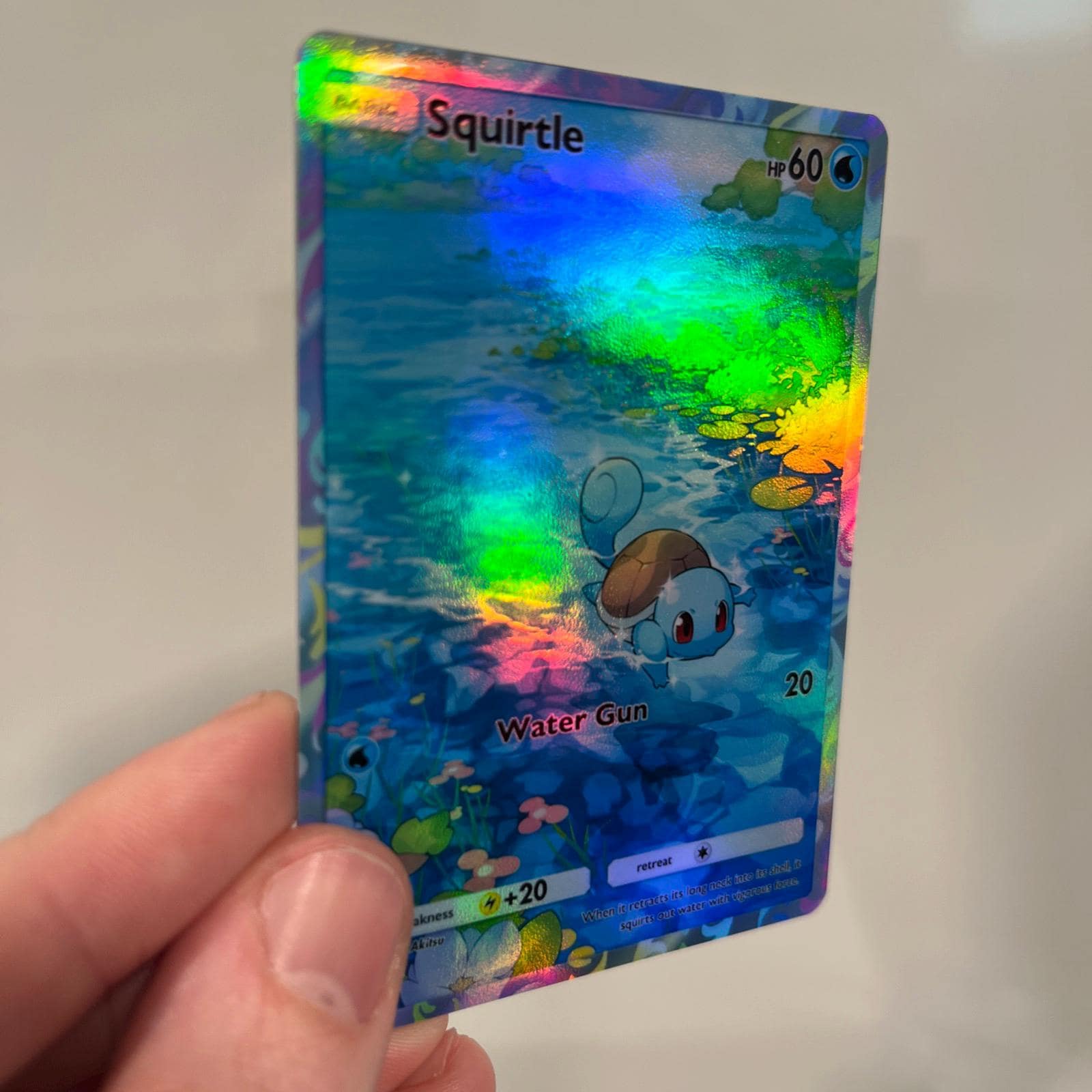 Squirtle Holographic Pokmon TCG Pocket Self Made Card - Sharp Details! -  Etsy