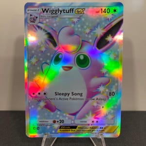 Carta de bolso Wigglytuff ex Holográfica Pokémon TCG feita por você mesmo - Detalhes nítidos!