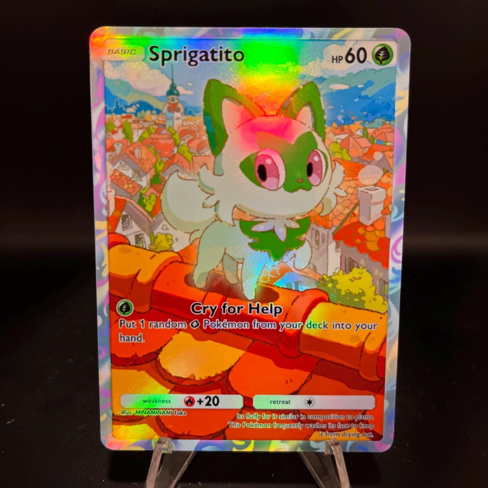sprigatito pokemon card holographic - 196/193 - Paldea Evolved 012/193 / Common Card Type / HP / Stage Sprigatito SVP001 Scarlet & Violet