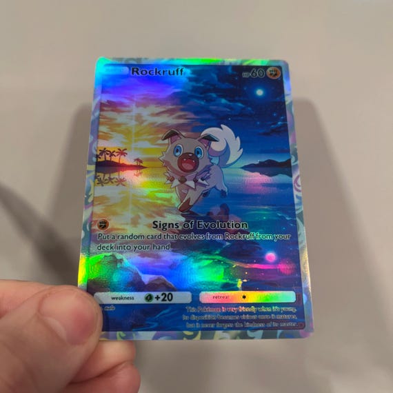 Rockruff Holographic Pokmon TCG Pocket Self Made Card - Sharp Details! - Etsy Rockruff Holographic Pokmon TCG Pocket Self Made Card - Sharp Details! - Etsy