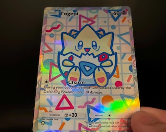 togepi pokemon card holographic Tag Togepi Cleffa Igglybuff Pokemon Card Holographic Credit Card Holographic  Credit Card Skin – Anime Town Creations main image 0