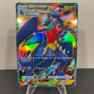 Garchomp ex Alt Art Holográfico Pokémon TCG Carta de Bolso Feita por Você Mesmo - Detalhes Nítidos!