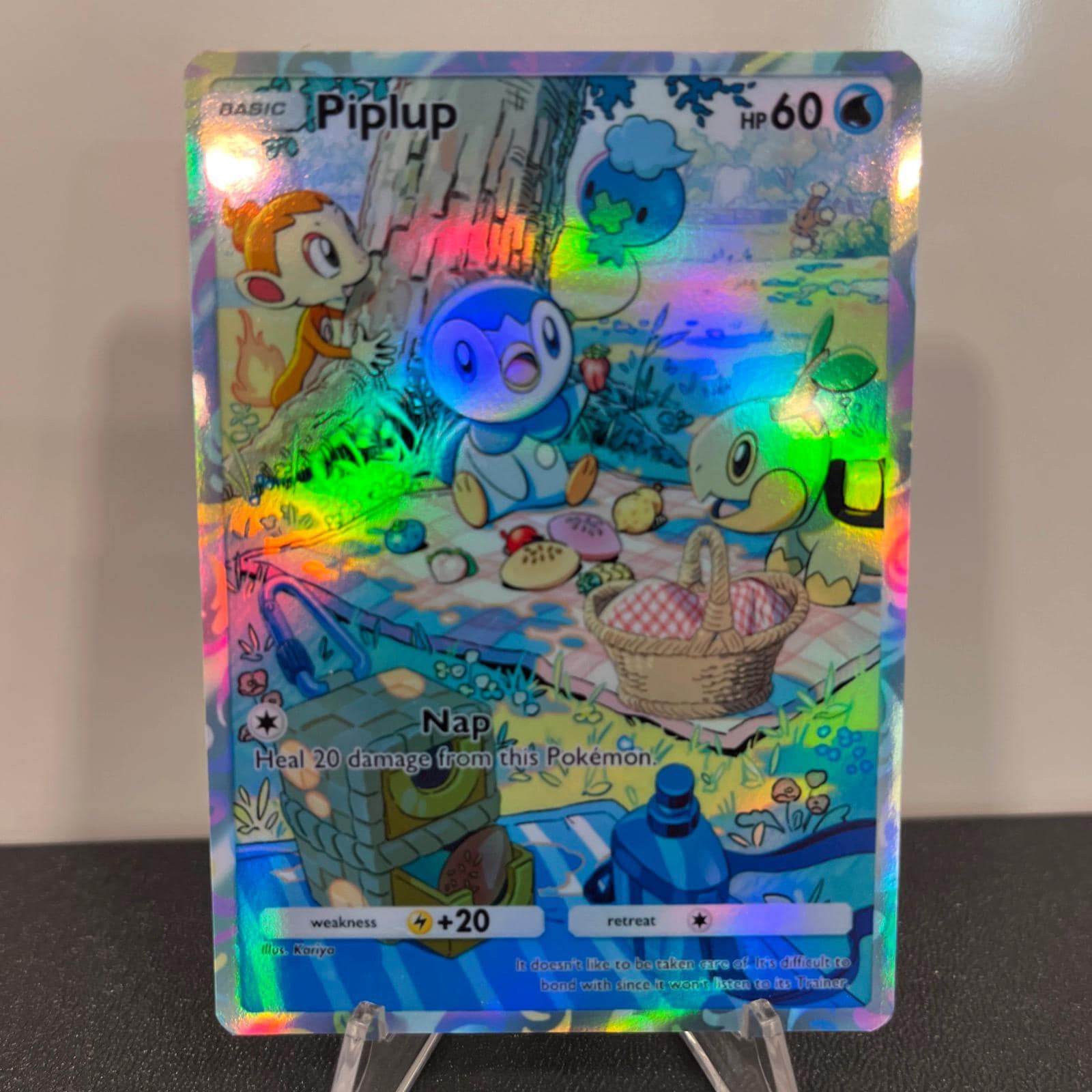 Piplup Holographic Pokmon TCG Pocket Self Made Card - Sharp Details! - Etsy