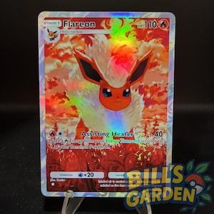 Carta de bolso Pokémon holográfica de Flareon feita por fãs | Eevee Grove