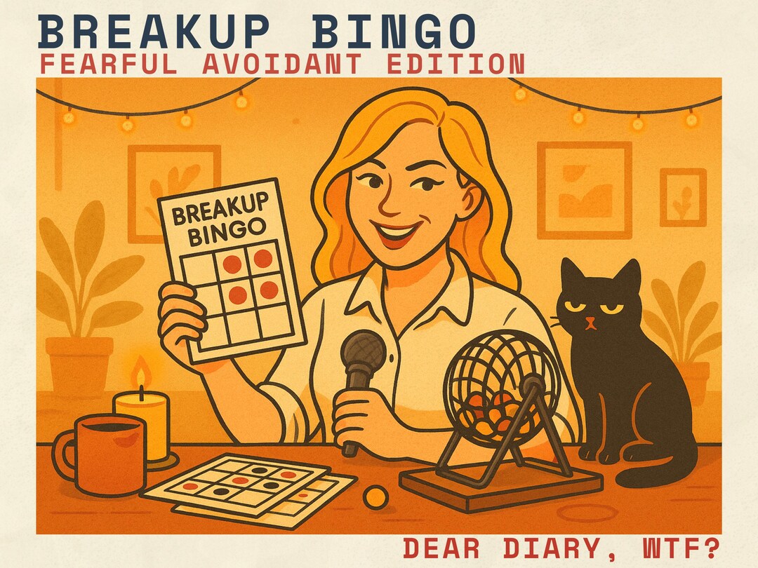 Breakup Bingo Printable, Fearful Avoidant Edition, Funny Therapy ...