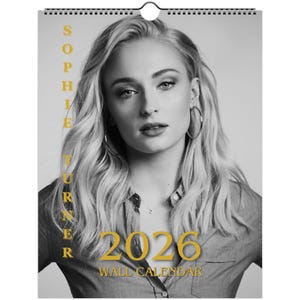 Sophie Turner 2026 Calendar – With Holidays