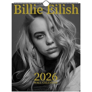 Billie Eilish 2026 Wall Calendar – US Holidays Included