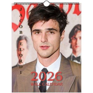 Jacob Elordi 2026 Wall Calendar – USA Holidays