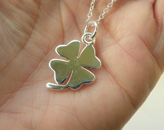 Lucky Charm Necklace, Bridesmaid Jewelry, Bridesmaid Gift, Mother's Day Gift, Four Leaf Clover