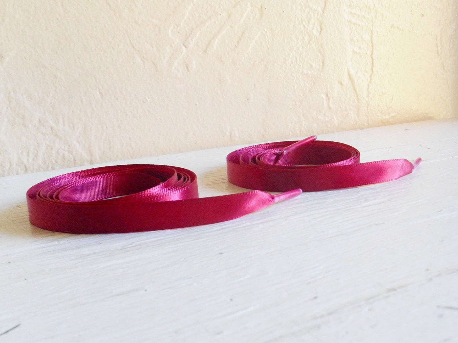 Bright And Shinny Maroon Red Shoe Laces Etsy
