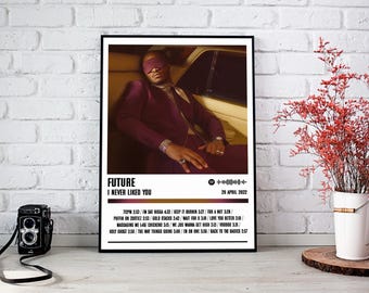 Zukunft Poster Druck | I NEVER LIKED YOU Album Poster | Musik Poster | Album Cover Poster | Wanddekoration | Musik Geschenk