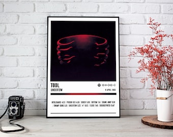 Poster d'outils | Affiche d'album Undertow | Affiche de musique | Poster de la pochette de l'album | Décoration murale | Cadeau musique