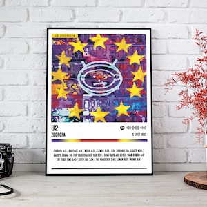 U2 Poster Print | Zooropa Album Poster | Music Poster | Album Cover Poster | Wall Decor | Music Gift