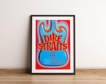 Affiche Dire Straits | affiche d'artiste de Dire Straits | Affiche de musique | Poster de la pochette de l'album | Décoration murale | Cadeau musique