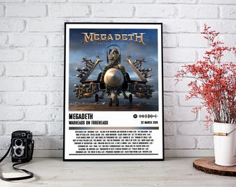 Megadeth Poster Print | Warheads On Foreheads Album Poster | Music Poster | Album Cover Poster | Wall Decor | Music Gift