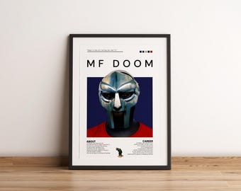 Mf Doom Poster | Mf Doom Künstler Poster | Musik Poster | Album Cover Poster | Wanddekoration | Musik Geschenk