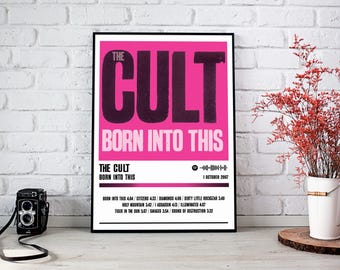 The Cult Poster Print | Born Into This Album Poster | Music Poster | Album Cover Poster | Wall Decor | Music Gift